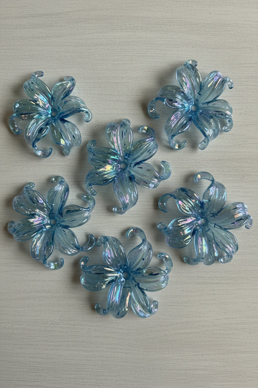 Acrylic Lotus Flower Beads for pens - pack of 10
