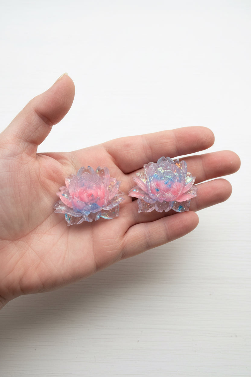 40mm Resin Lotus Flat Backs - sold individually