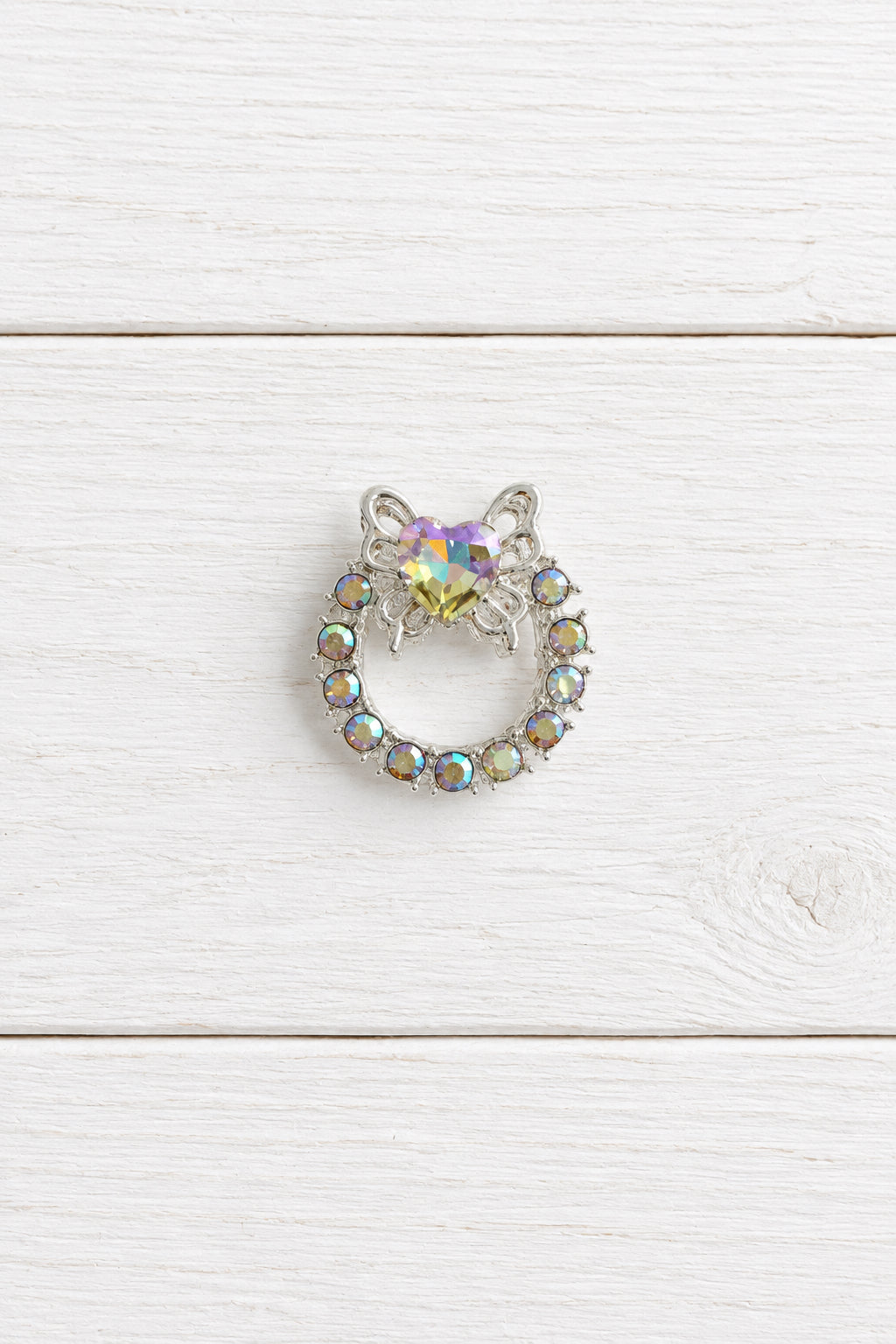 Butterfly heart metal wreath fancy bead, sold individually.