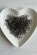 8mm Gun Metal Jump-rings - pack of 50