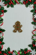 Acrylic gingerbread man pendant for Christmas jewellery making, keychains and craft projects