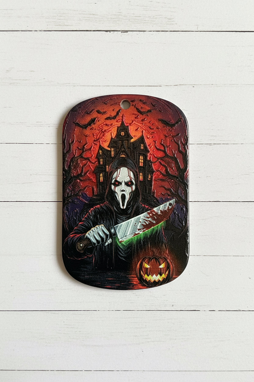Spooky horror acrylic tag pendant for keychains and crafts – sold individually