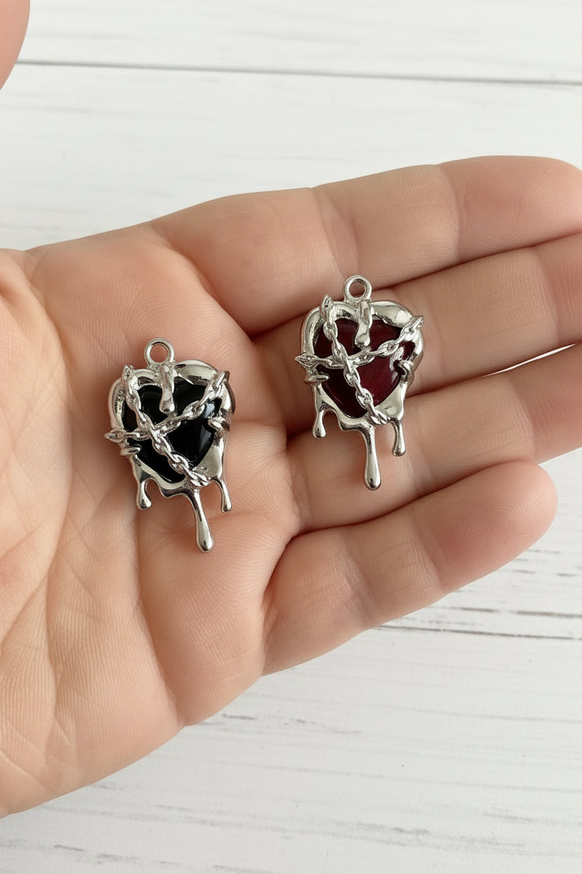 Blood Drip Heart Pendants - sold individually