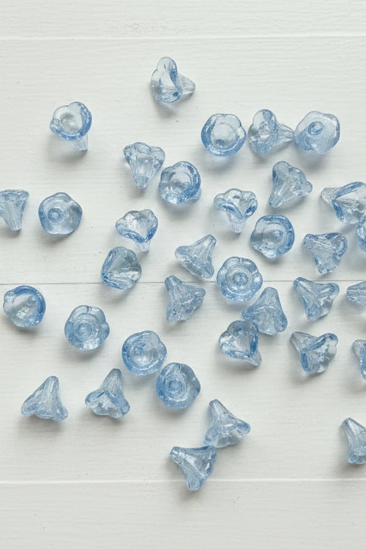 New Style Glass Flower Beads pack of 40