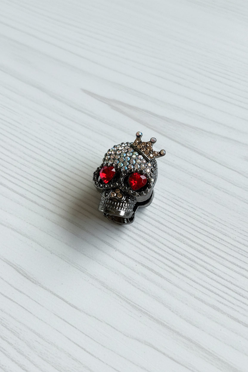 Fancy metal skull bead – gothic craft jewellery finding sold individually | Kingyscrafts