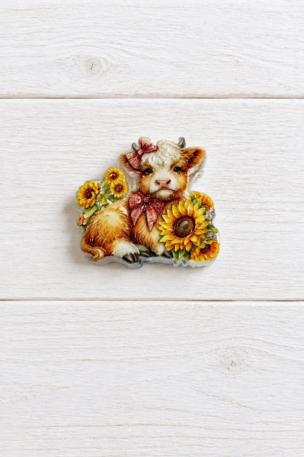 Cute cow acrylic bead, sold individually