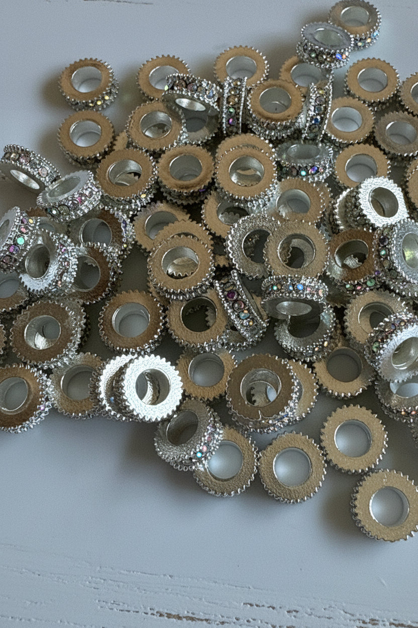 0mm premium rhinestone spacer beads pack of 5