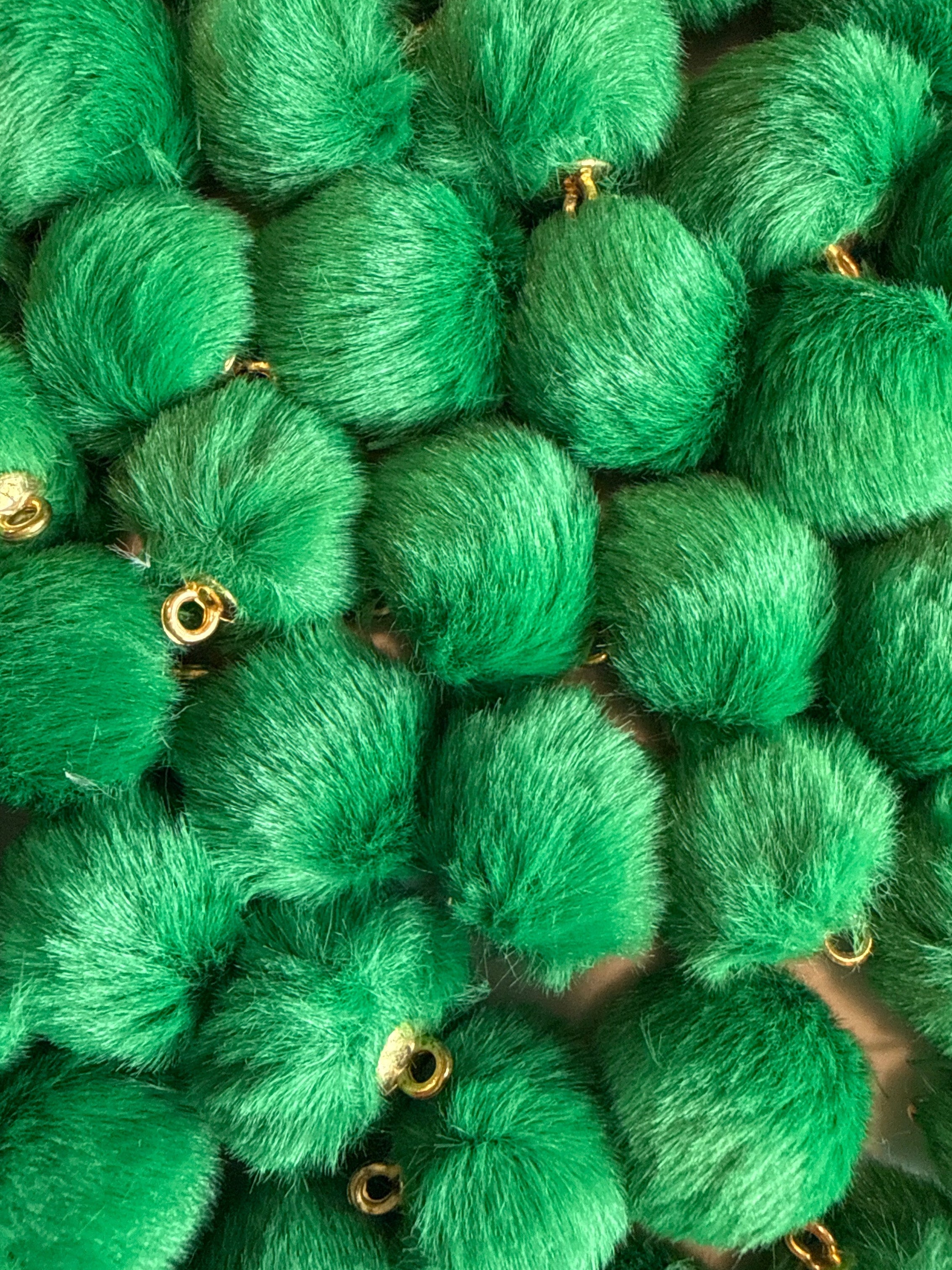 16mm fluffy pendant bead for car hangers keychains and jewellery making - Kingyscrafts
