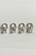 Metal wreath bow beads with pearl dangles for bead pens keychains and jewellery making - Kingyscrafts