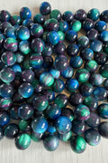 16mm blue and green mixed resin beads – pack of 5, craft beads for pens and keychains | Kingyscrafts