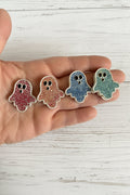 Cute double-sided metal ghost bead for pens and keychains, sold individually
