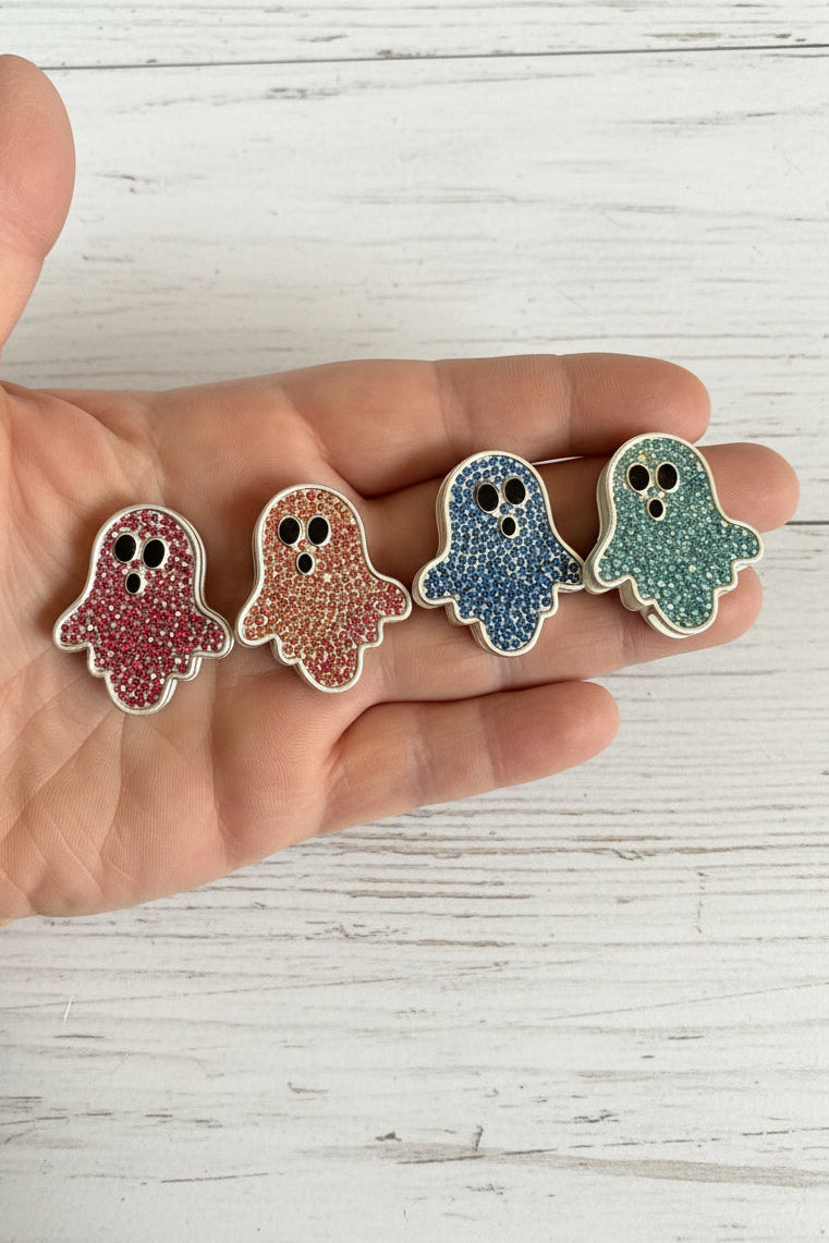 Cute double-sided metal ghost bead for pens and keychains, sold individually