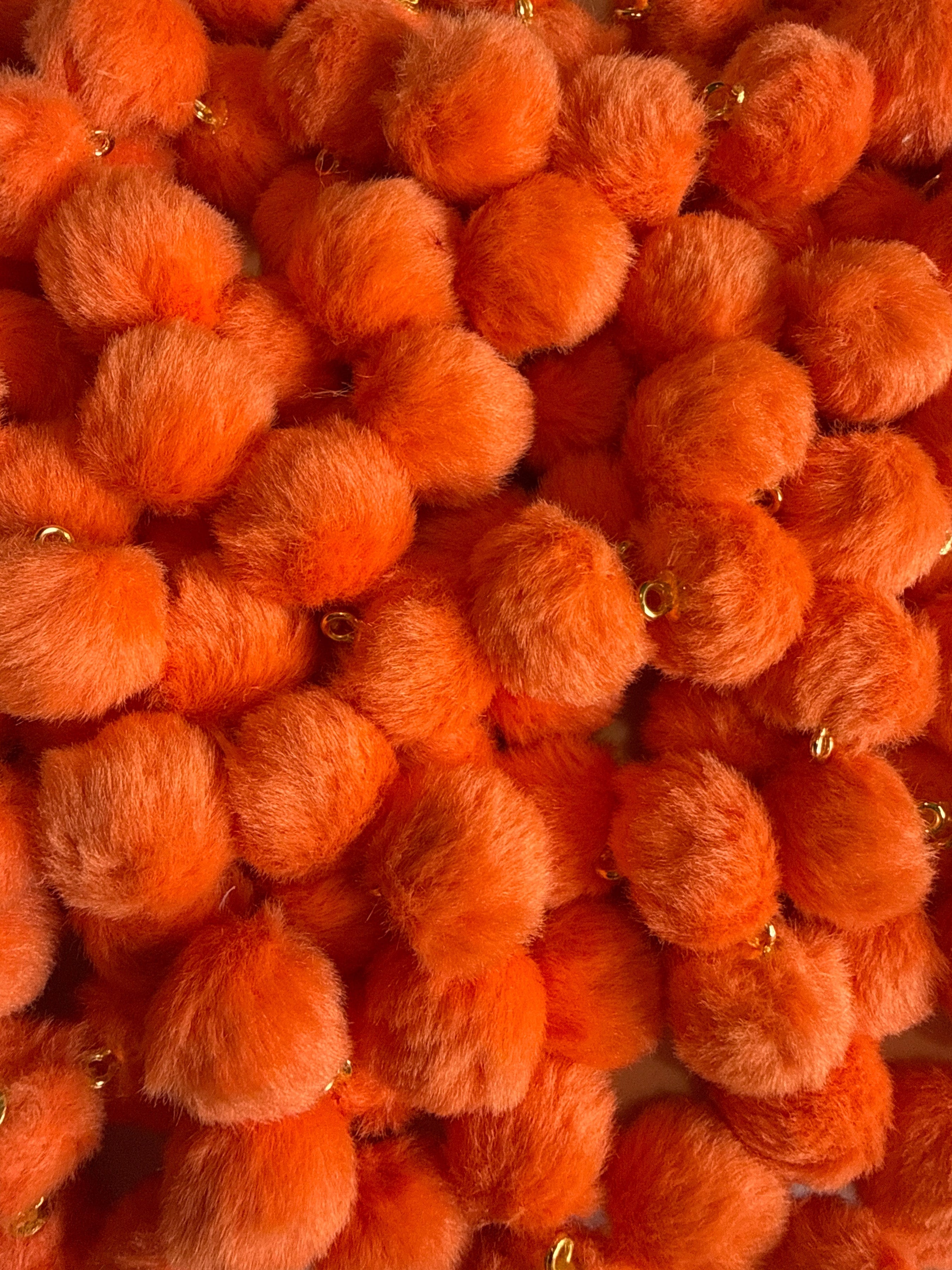 16mm fluffy pendant bead for car hangers keychains and jewellery making - Kingyscrafts
