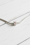 White and pink flower charm for jewellery making, sold individually