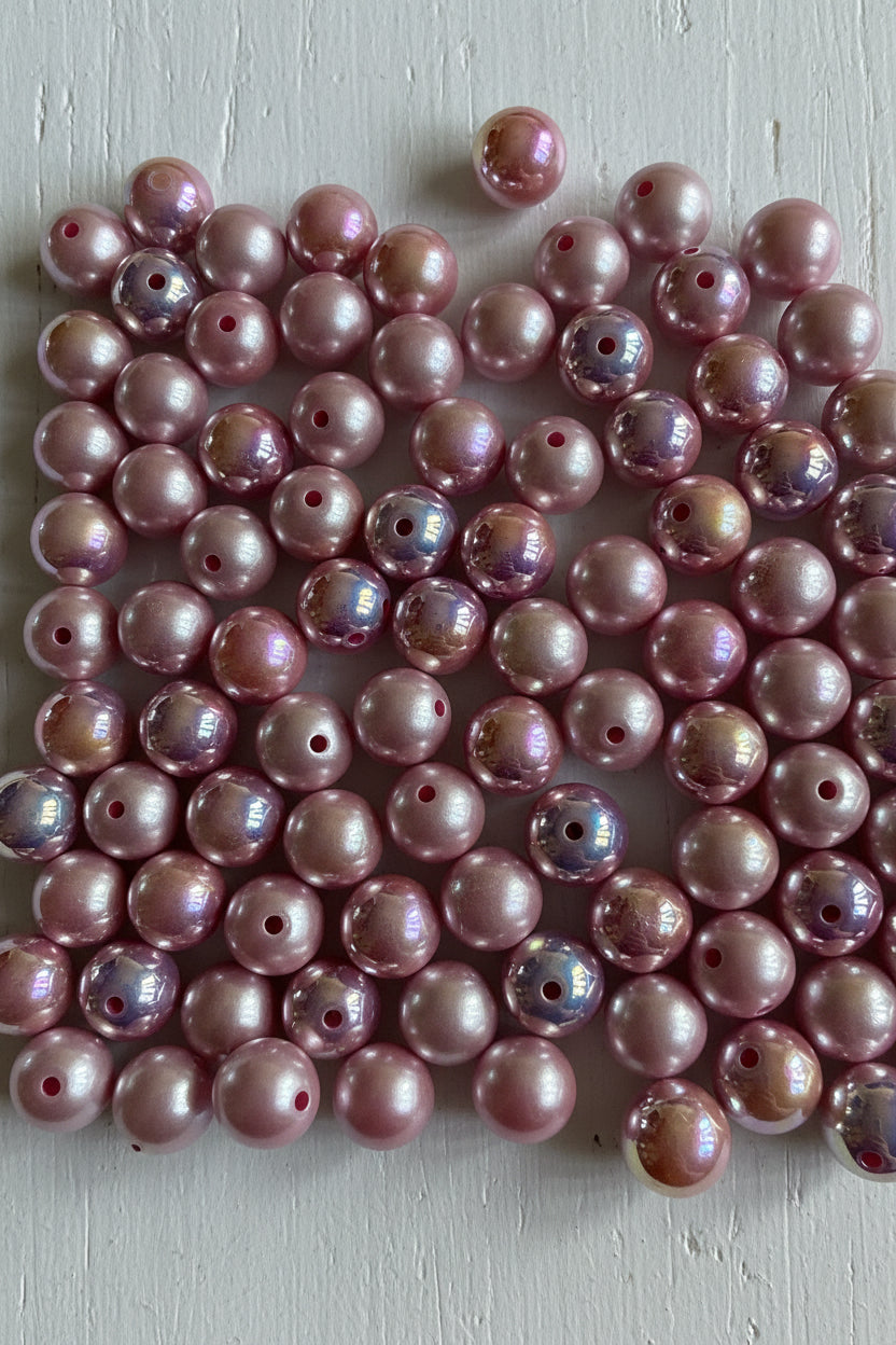 16mm high quality pearlescent beads pack of 5 – lustrous elegant craft beads for pens and jewellery making | Kingyscrafts