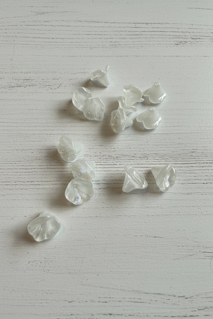 New Style Glass Flower Beads pack of 40