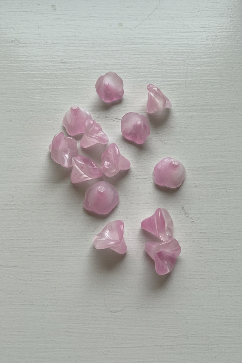 New Style Glass Flower Beads pack of 40