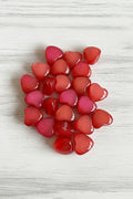 16mm resin shimmer heart beads – pack of 4, craft beads for pens and keychains | Kingyscrafts