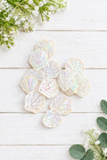 Pack of 25 pastel acrylic leaf beads