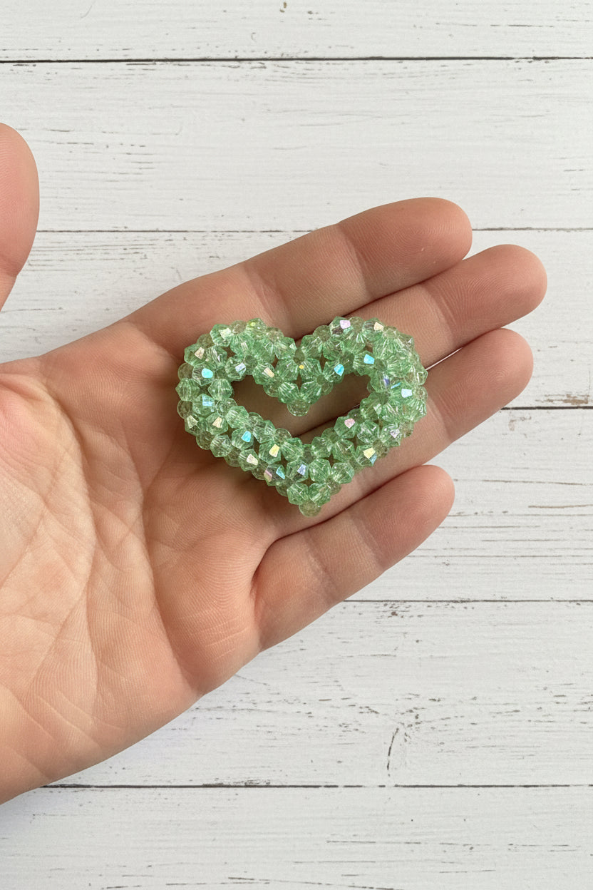 Glass Crystal Hearts - sold individually