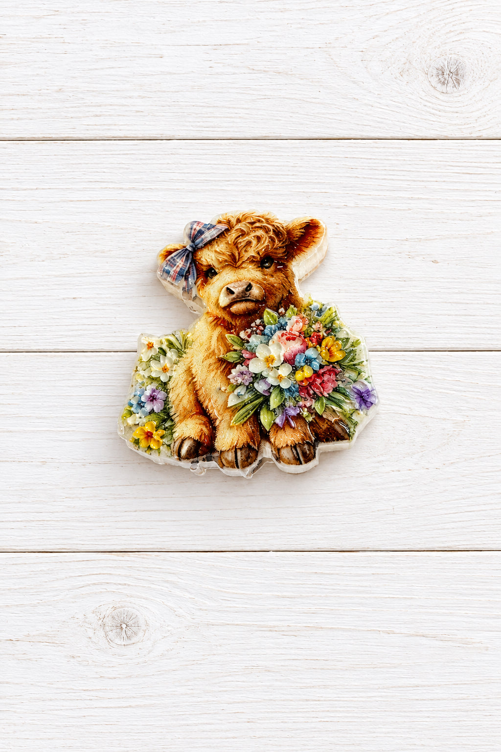 Cute cow acrylic bead, sold individually