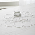 10cm Hammered effect memory wire rings - pack of 10