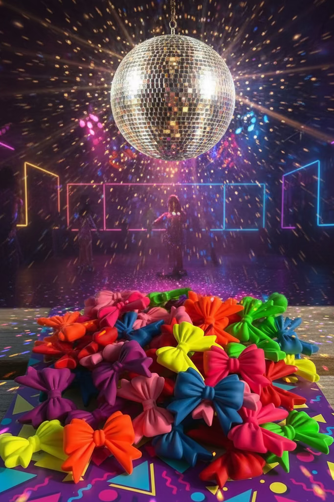 Neon Acrylic Bows - Various Colours