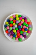 16mm Neon Clay Rhinestone Beads - various colours