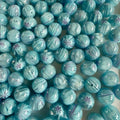16mm Striped Glitter Beads - pack of 10 - various colours