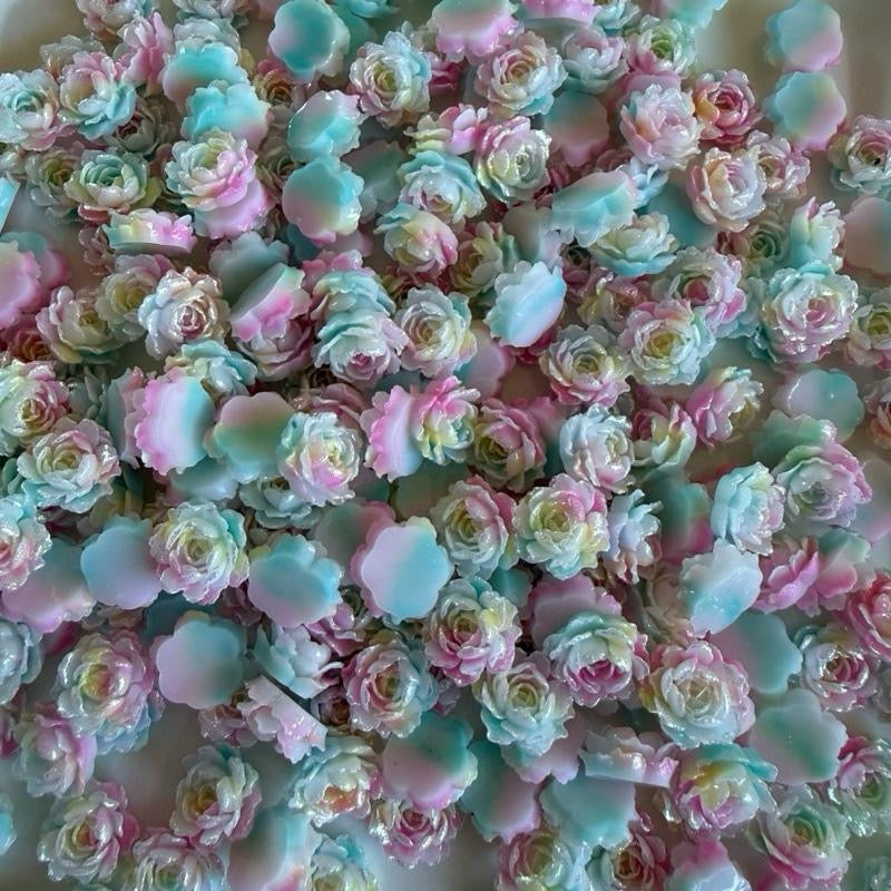 12mm Rainbow Soft Roses - pack of 50