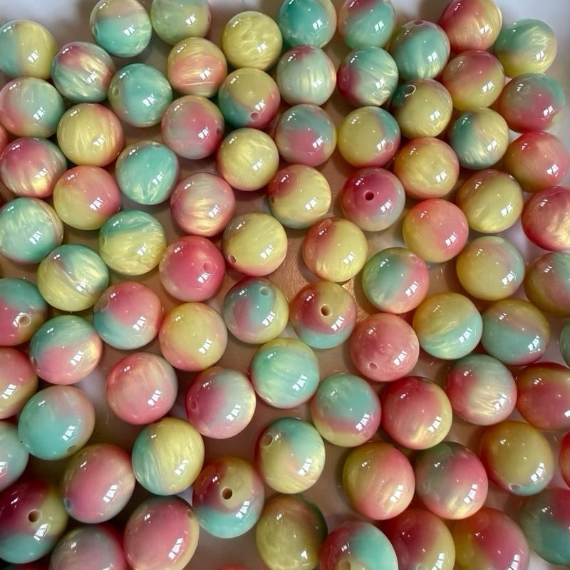 16mm two toned pearl shimmer beads colour option 4 - Kingyscrafts