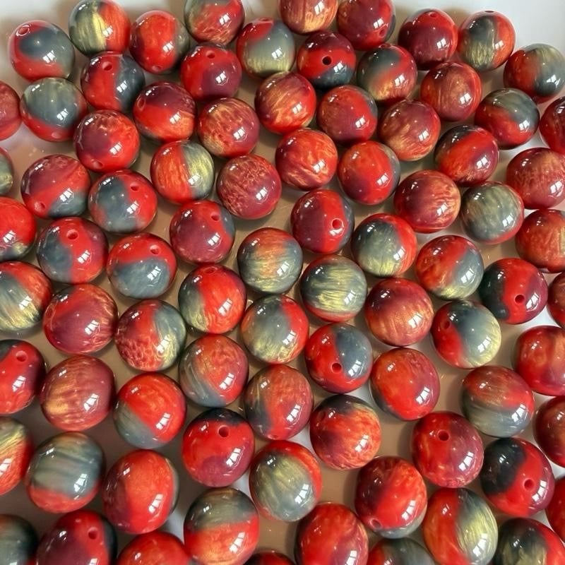 16mm two toned pearl shimmer beads colour option 5 - Kingyscrafts