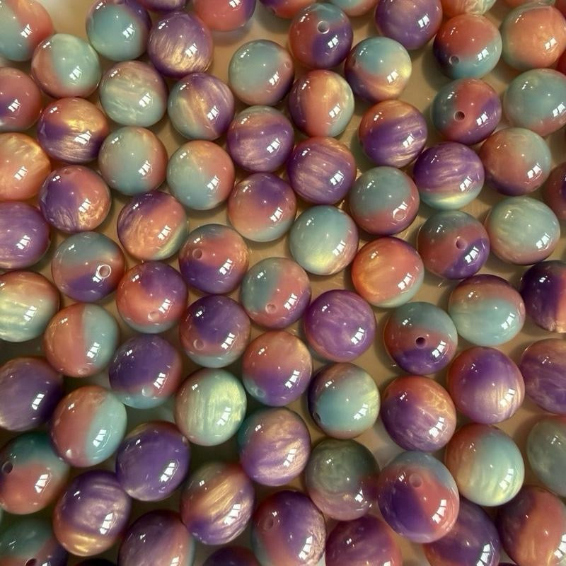 16mm two toned pearl shimmer beads colour option 7 - Kingyscrafts