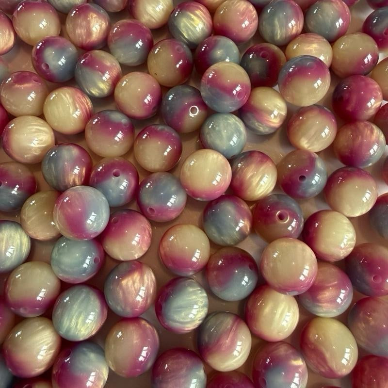 16mm two toned pearl shimmer beads colour option 2 - Kingyscraft
