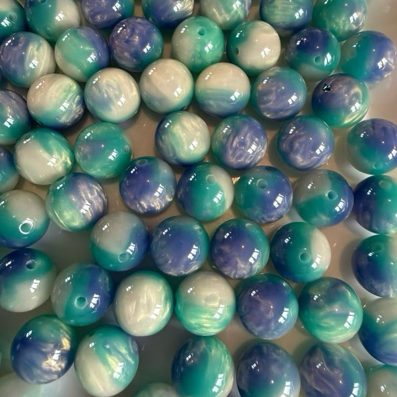 16mm two toned pearl shimmer beads colour option 6 - Kingyscrafts