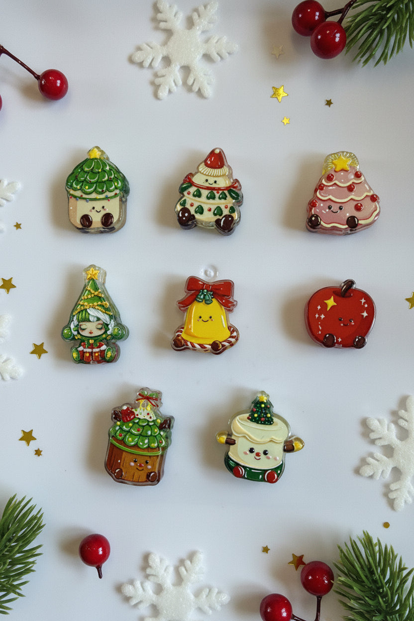 Cute Christmas Acrylic Beads - sold individually