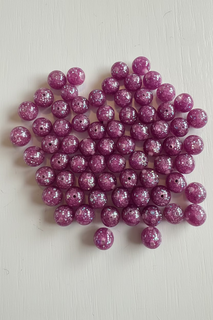 16mm Glitter Cloud Beads - pack of 5