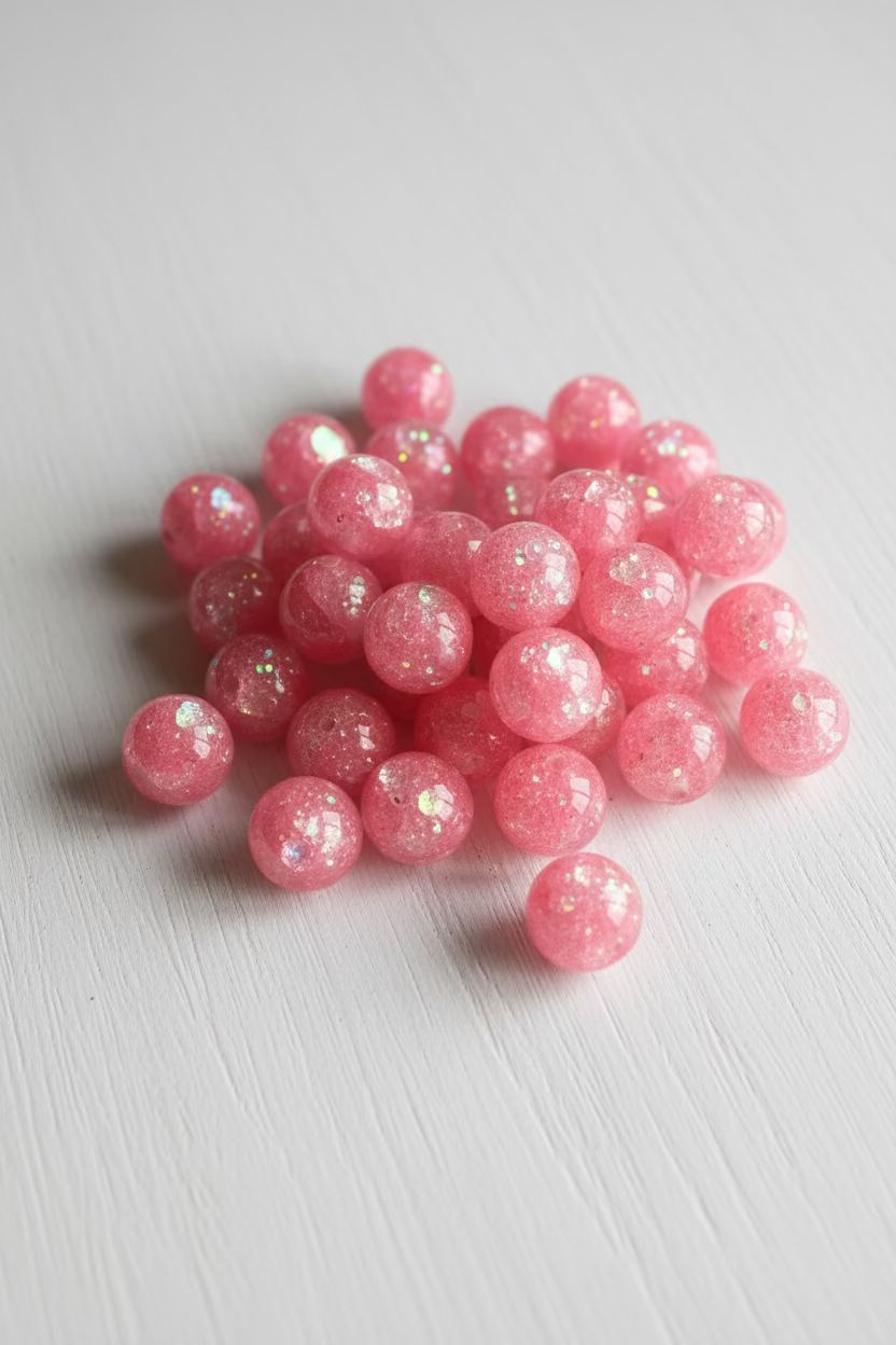 16mm Glitter Cloud Beads - pack of 5