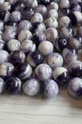 16mm Purple Paint Swirl Beads - Pack of 5