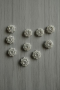 14mm Fancy Silver Bead Caps - pack of 10