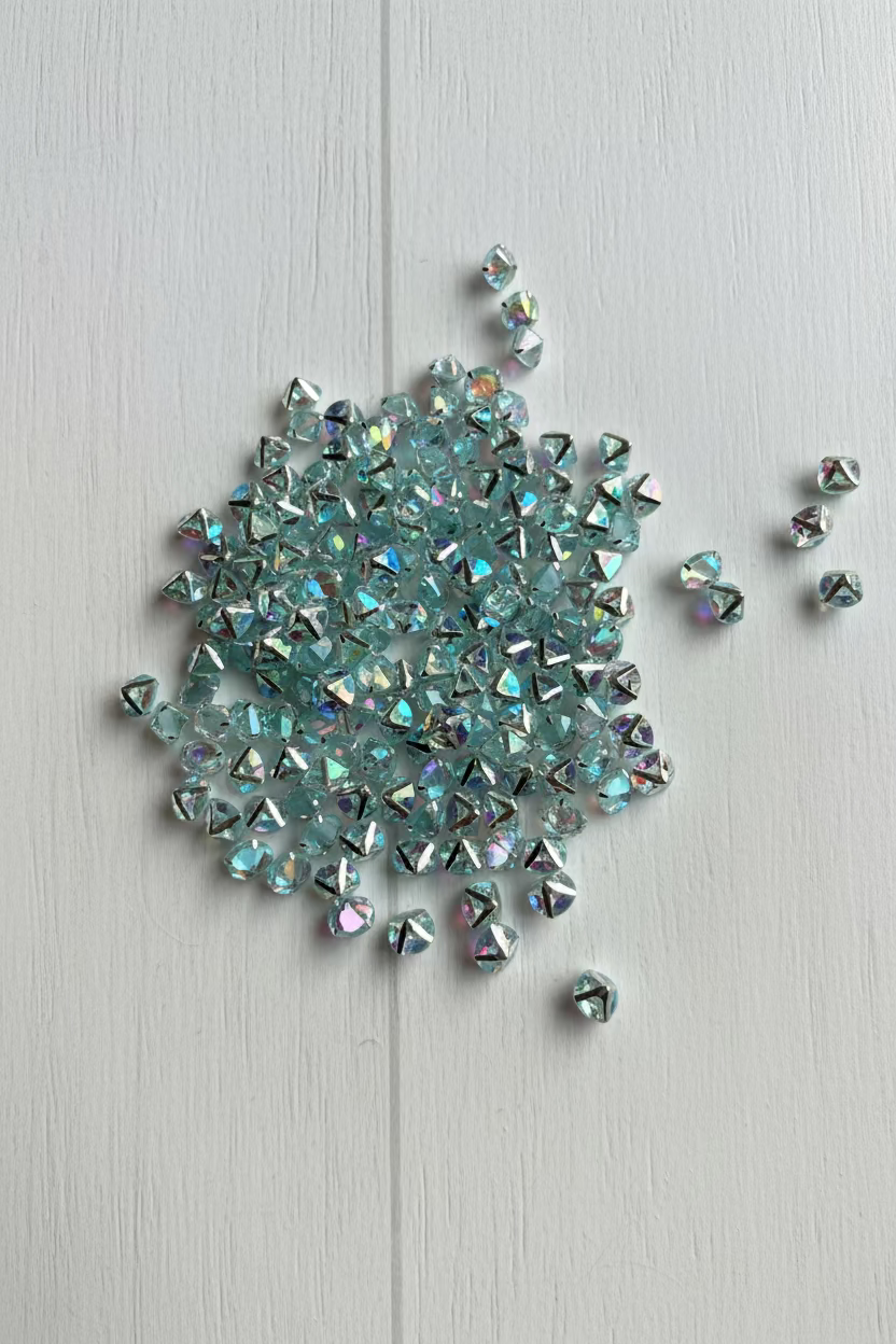 7mm Light Blue AB zircons - 5g