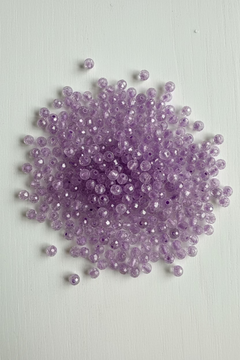6mm Faceted Glass Beads - 25g pack