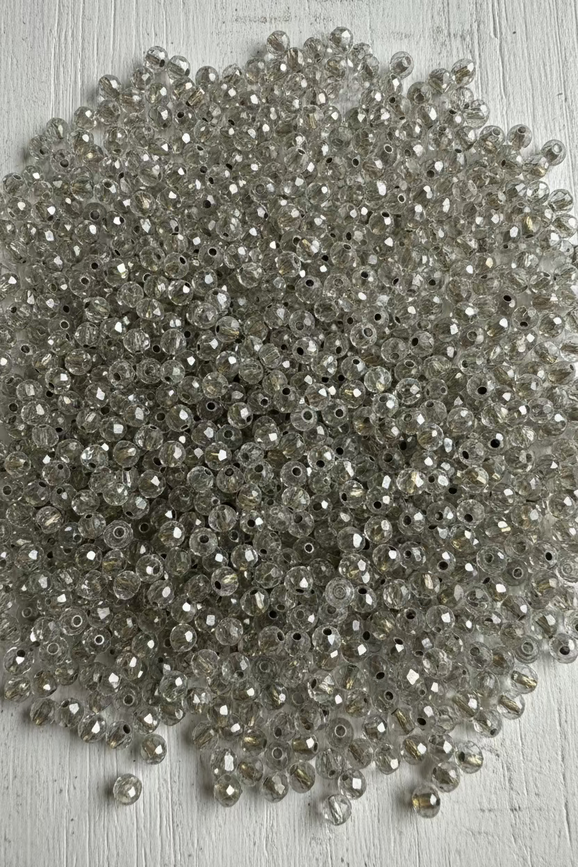 6mm faceted glass beads 25g pack for jewellery making and craft projects - Kingyscrafts