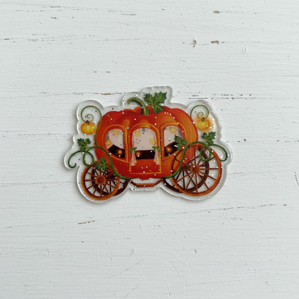 Pumpkin Carriage Acrylic Pendant