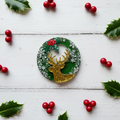 3D reindeer acrylic pendant for Christmas jewellery making and keychains - Kingyscrafts