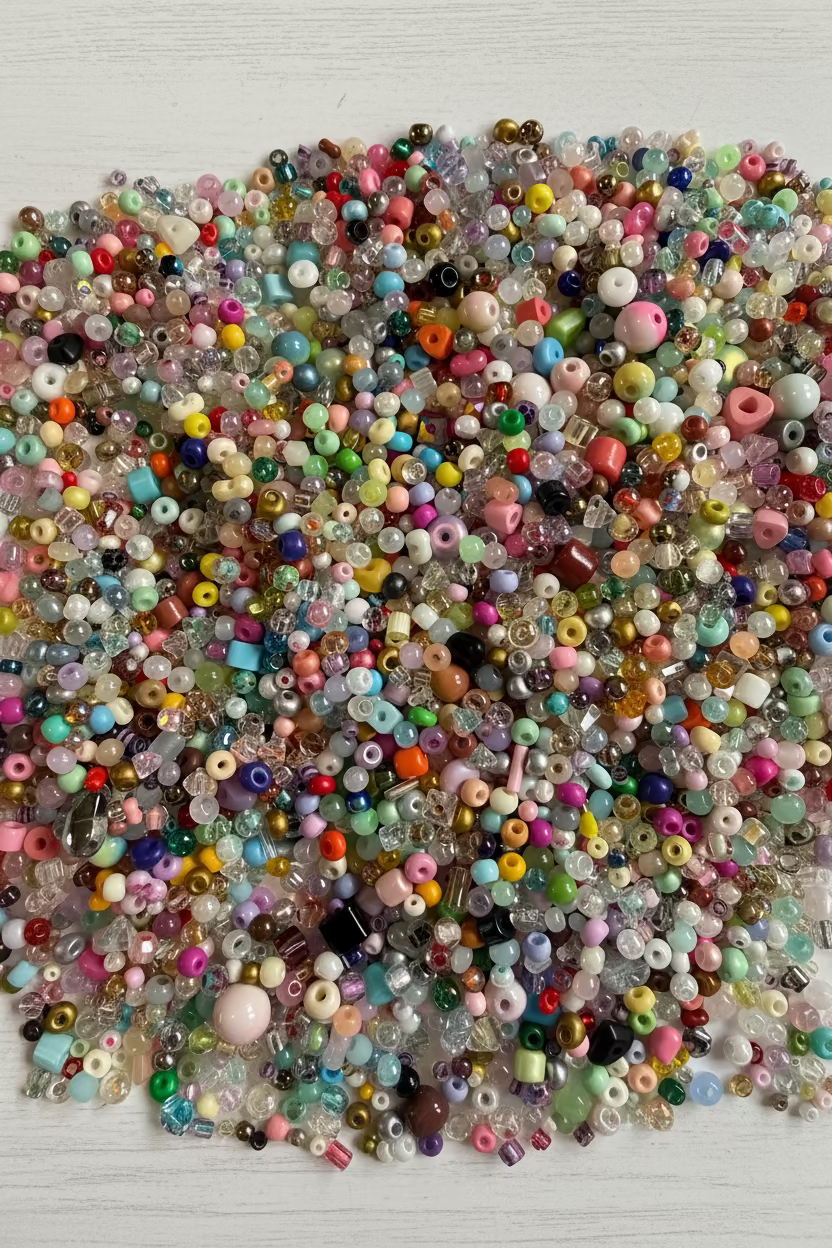 Glass bead mix 25g assorted colours for jewellery making - Kingyscrafts
