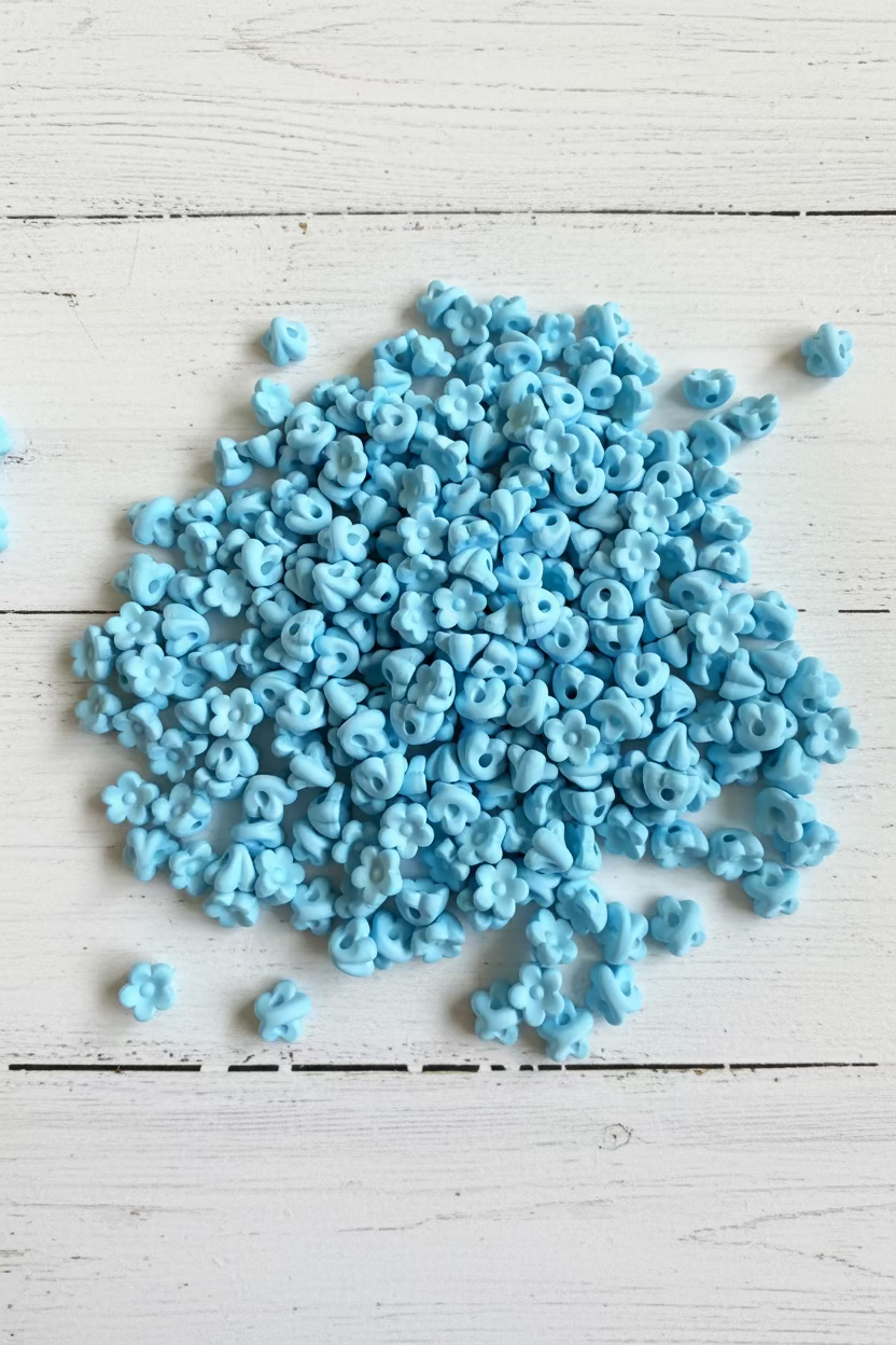 10mm silicone touch flower beads pack of 10