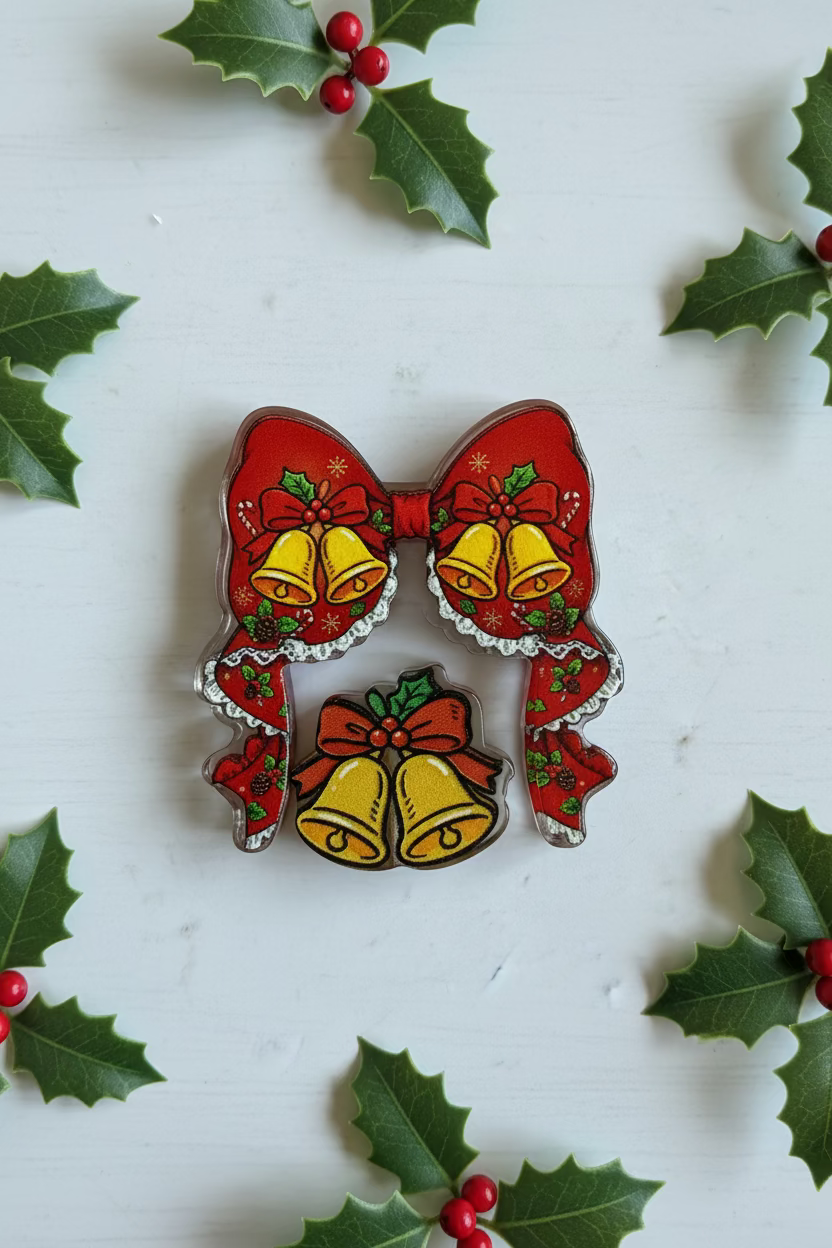 Christmas acrylic bow and bead craft set for beaded pens