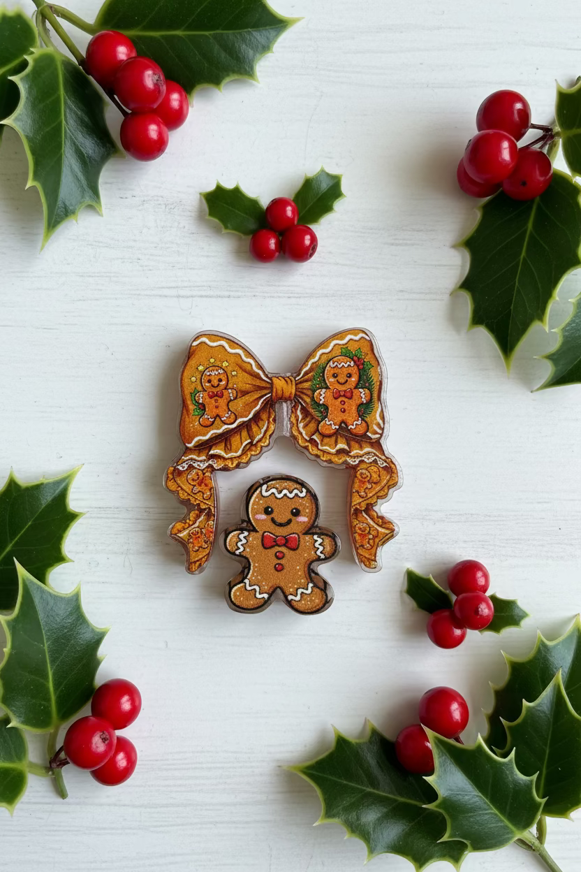 Christmas acrylic bow and bead craft set for beaded pens