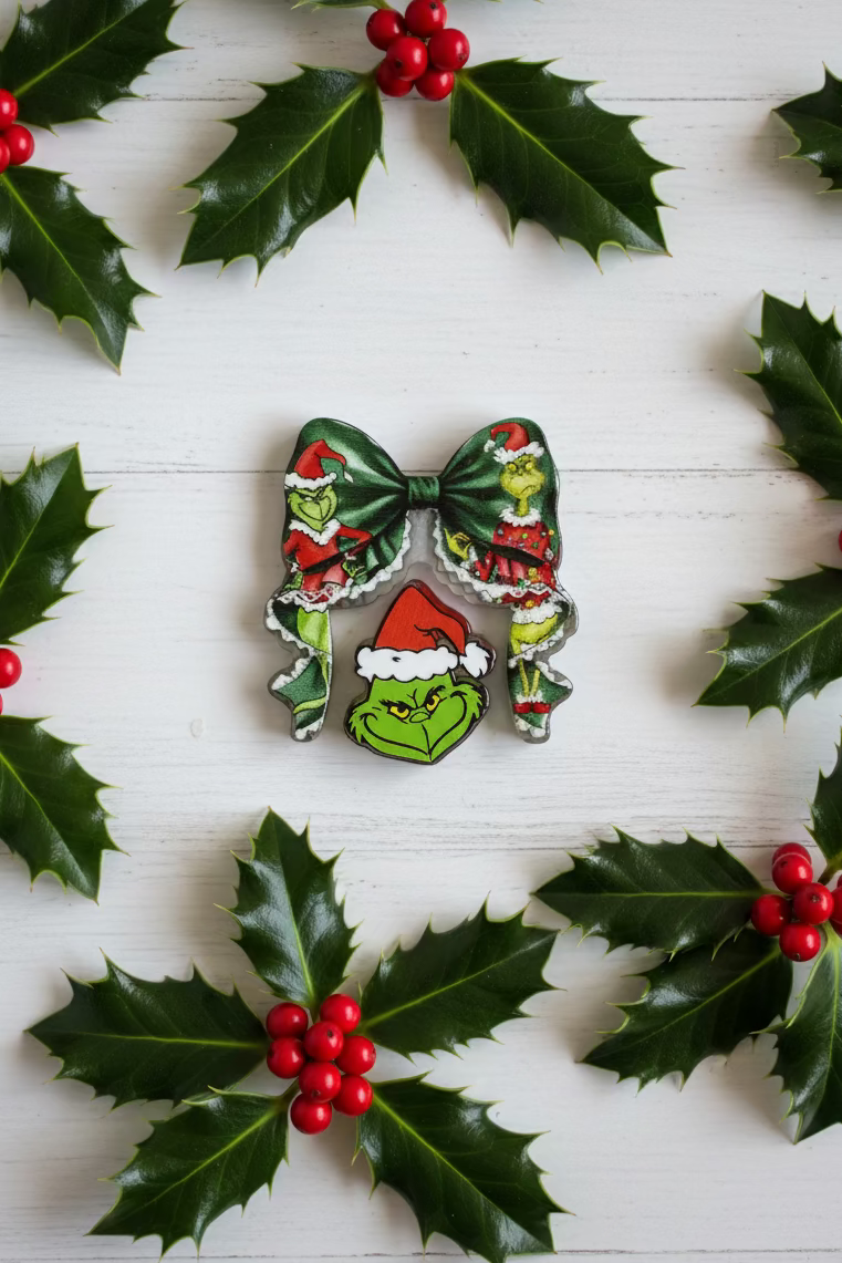 Christmas acrylic bow and bead craft set for beaded pens
